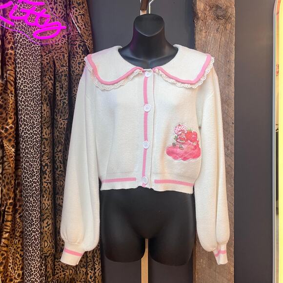 Dolls Kill Sweaters - Dolls Kill x Care Bears x Strawberry Shortcake Cardigan M NWT